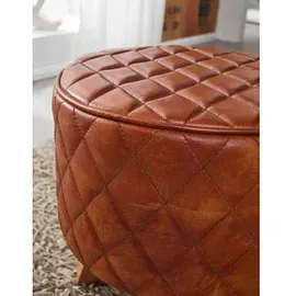 Wohnling Hocker WL6.090 braun Leder