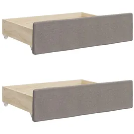 vidaXL Tagesbett Ausziehbar mit Schubladen 90 x 200 cm taupe