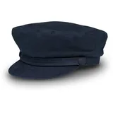 fiebig Schiffermütze für Damen & Herren | Schlichte Kapitänsmütze mit Schirm | Traditionelle Matrosenkappe aus 100% Baumwolle | Klassische Schirmmütze für das ganze Jahr (56-M, blau)
