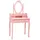 vidaXL Schminktisch-Set mit Hocker Rosa 75x69x140 cm Paulownia-Holz