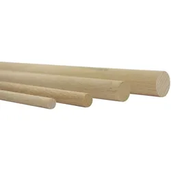 Vasalat Holzstäbe ; Dübelstangen 100cm Buche glatt oder gerillt - glatt , 5 mm