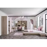 xl moebel gmbh Kinderzimmer Kinderbett Bett Holz Rosa Garnitur Kindermöbel Set 9tlg
