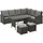 Svita Monroe Polyrattan Ecksofa Rattan-Lounge Esstisch Gartenmöbel-Set Sofa Garnitur Couch-Eck
