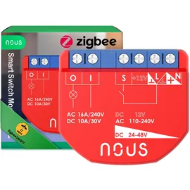 Nous B1Z ZigBee Smart Switch Modul, Steuerung per App, Alexa/Google Assistant, Timer, Zigbee 3.0
