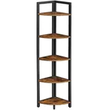 VASAGLE Eckregal 30 x 30 x 150 cm Braun