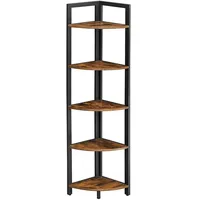 VASAGLE Eckregal 30 x 30 x 150 cm Braun