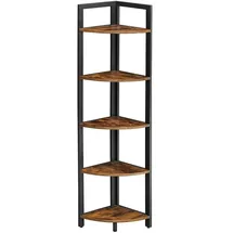 VASAGLE Eckregal 30 x 30 x 150 cm Braun