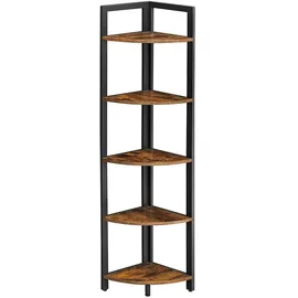 VASAGLE Eckregal 30 x 30 x 150 cm Braun