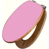 banjado Design WC Sitz Bambus Absenkautomatik 45,8x37,5cm / Toilettendeckel mit Absenkautomatik Holz/hochwertiger Bambus Klodeckel/WC-Sitz für gängigen Toiletten/Farbe Rose