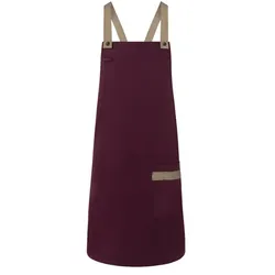 Latzschürze Urban-Look "LS 38" - aubergine