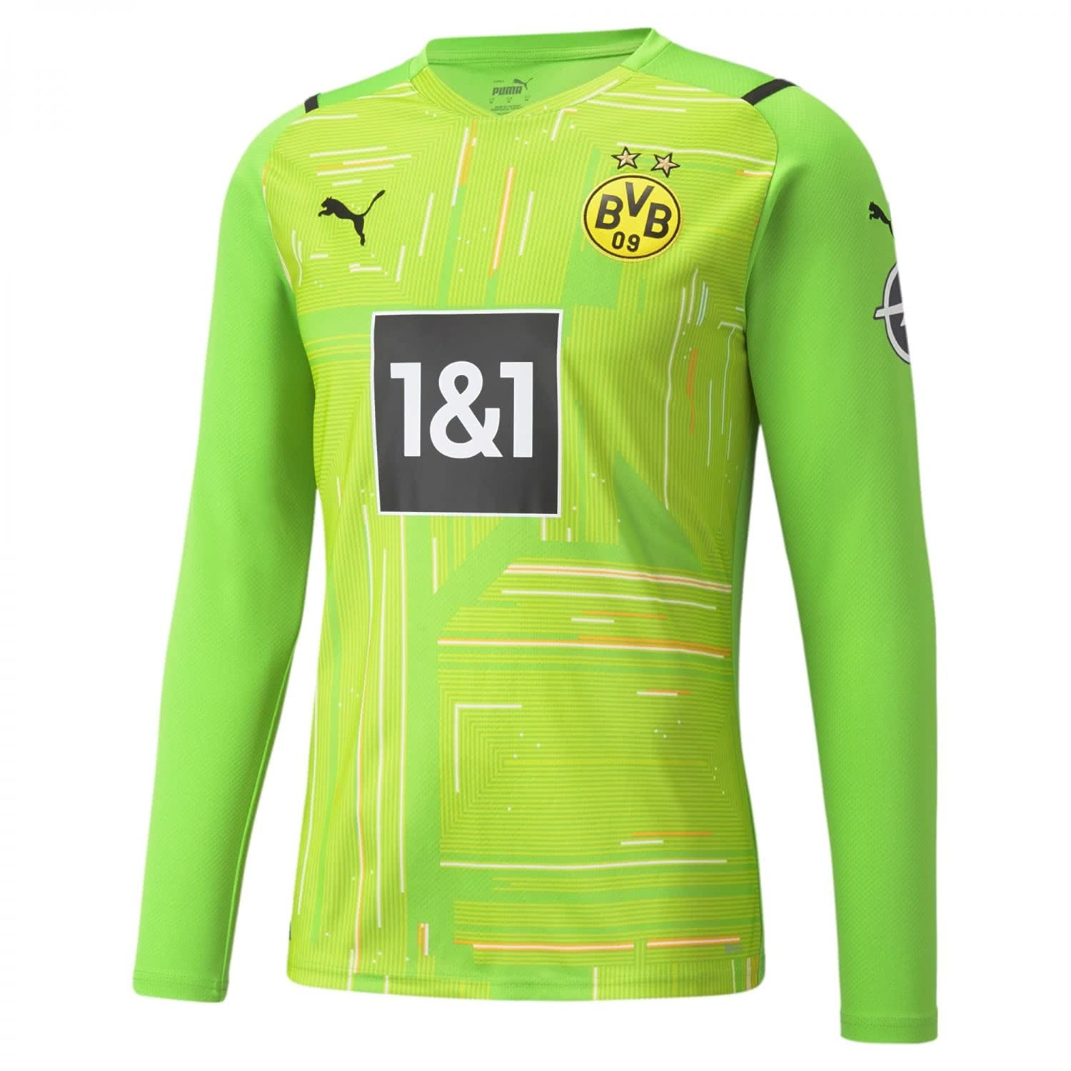 Puma Mann Borussia Dortmund Saison 2021/22 Spielausrüstung, GameKit Game-Kit, Jasmine Green Black, XXL