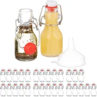 Relaxdays kleine Flaschen, 30er Set, 50 ml, Glasflaschen zum