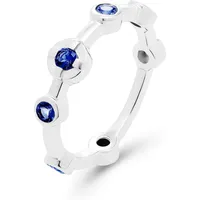 JETTE Ring navy / silber 57