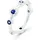 JETTE Ring navy / silber 57