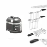 KitchenAid Artisan Toaster 5KMT2204 inkl. Brötchenaufsatz + Sandwichzange medaillon silber