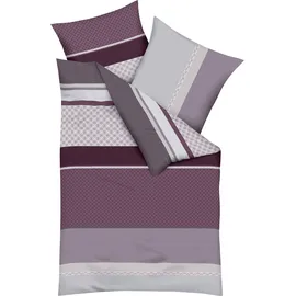 KAEPPEL Imperial Gestreift Bordeaux 135 x 200 cm + 80 x 80 cm