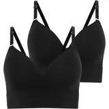 Jockey Seamfree Comfort Bralette Schwarz XXL