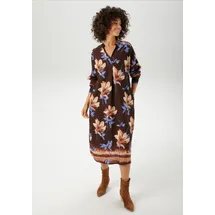 Aniston CASUAL Blusenkleid Blumendruck Beige/Blau/Braun 50