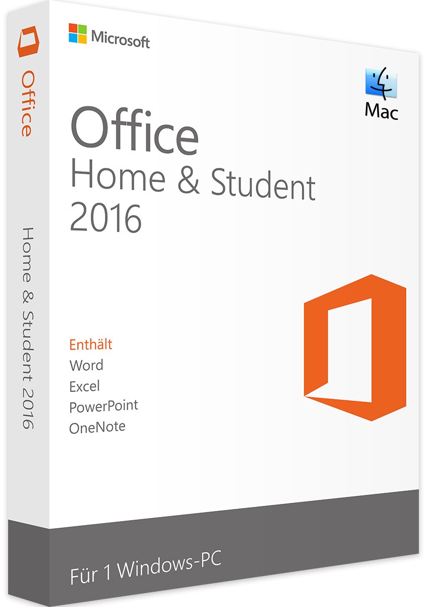 Microsoft Office 2016 Home and Student | Mac / Windows | ESD | DE