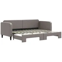 VidaXL Tagesbett Ausziehbar Taupe 80x200 cm Stoff