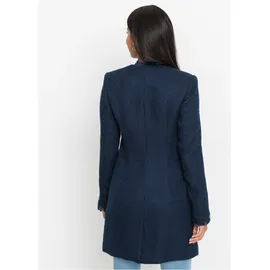 bonprix Bouclé Longblazer blau, Gr.36, Charismatischer Bouclé- Longblazer,