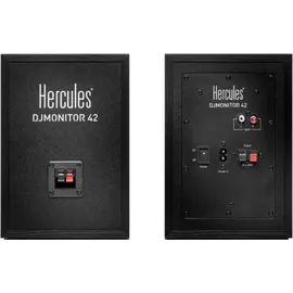 Hercules DJ Monitor 42 Monitor-Boxen + Bonus In-Ear Kopfhörer - Schwarz
