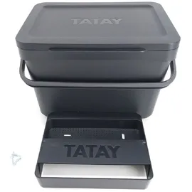 PLASTICOS TATAY Biomülleimer Küche 6 l Schwarz