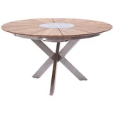 Diamond Garden Lyon Gartentisch Ø 140 x 76 cm Weiß