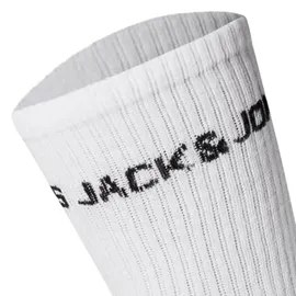 JACK & JONES JACK&JONES Kinder Tennissocken, 10er Pack - JACBASIC LOGO TENNISSOCK, Baumwollmischung, Logo Schwarz / Weiß 33-37