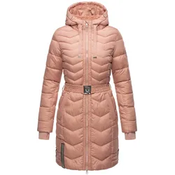 NAVAHOO Damen Steppmantel Stylischer Wintermantel mit süßen Details Alpenveilchen