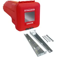 Feuerlöscherkasten inkl. Horizontale Halter für 6 kg Feuerlöscher Durchmesser 160 mm, Daken Sliden Edelstahlhaus, Daken S6+HH512