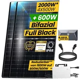 EPP.Solar® 2000W Balkonkraftwerk Set mit 4x500W Solarmodule, HMS-1800-4T Wechselrichter, Anker SOLIX Solarbank E1600 Solarspeicher und 5m Wielandstecker