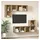 vidaXL TV-Schrank-Set 4 pcs Eiche handwerklich 37 x 37 x 142.50 cm)