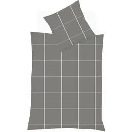 FLEURESSE Lech Karo Grau 135 x 200 cm + 80 x 80 cm