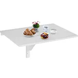 DREAMADE Wandklapptisch 80x60 cm, Wandklapptisch Holz Wandtisch klappbar, Küchetisch Beistelltisch Laptoptisch, Esstisch Ecktisch Schreibtisch Mehrzwecktisch (Weiß)