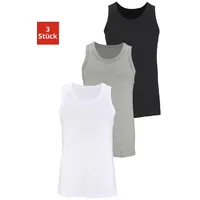 H.I.S. H.I.S Tanktop in grau-meliert, weiß, schwarz | Gr.: 7