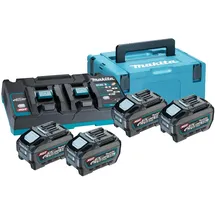 Makita Power Source Kit 40 V XGT Li-Ion 4 x 5,0 Ah + DC40RB Ladegerät + Makpac 191U42-2