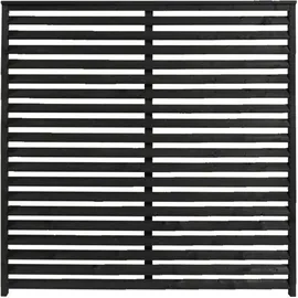 Plus Sichtschutzelement 160 x 160 cm Schwarz/Holz