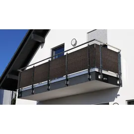 Jet-Line Sichtschutzmatte 100 x 90 cm Dunkelbraun Polyrattan