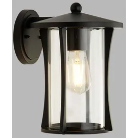 Searchlight Außenleuchte Aluminium Glas spritzwassergeschützt E27 schwarz