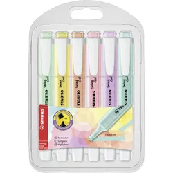 Textmarker - STABILO swing cool Pastel Edition - 6er Pack - 6 Farben