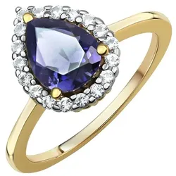 Fascination by Ellen K. Ring 585/- Gold Iolith lila 1,27ct. Ringe   Damen 