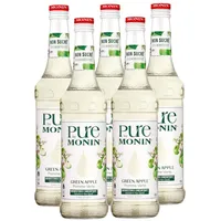 Monin Sirup Pure Green Apple 700ml - Cocktails Milchshakes (5er Pack)