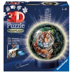 Ravensburger Puzzle Ravensburger 3D Puzzle 11248 - Nachtlicht Puzzle-Ball Raubkatzen -..., 72 Puzzleteile