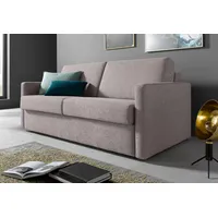 PLACES OF STYLE »GOLDPOINT 182cm, Dauerschläfer, Liegefläche 140/200 cm, 3-Sitzer mit Bettfunktion, Bonell-Federkernmatratze grau