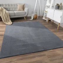 Paco Home Teppich Wohnzimmer Kurzflor Skandinavisches Boho Muster Moderne Einfarbige Deko, 160x220 cm, Anthrazit & Paco Home