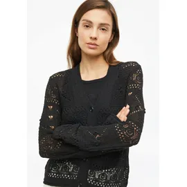 s.Oliver Ajour-Strickjacke Schwarz M
