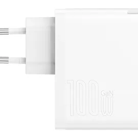 Baseus GaN5 Pro Quick Wall Charger C+U, PD3.0, QC4.0 +, AFC, 100W EU White (CCGP090202)