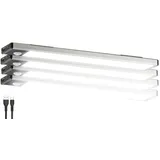 Lunartec 4er-Set Akku-LED-Lichtleiste, Licht- & Bewegungssensor, tageslichtweiß