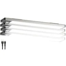 Lunartec 4er-Set Akku-LED-Lichtleiste, Licht- & Bewegungssensor, tageslichtweiß